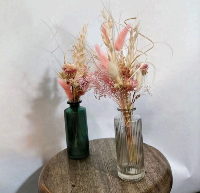 Centre de table en fleurs séchées